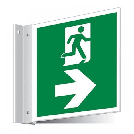 indicator pentru iesire de urgenta scari stanga in jos